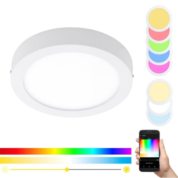 Eglo - LED RGBW Stlmiteľné stropné svietidlo FUEVA-C LED/21W/230V