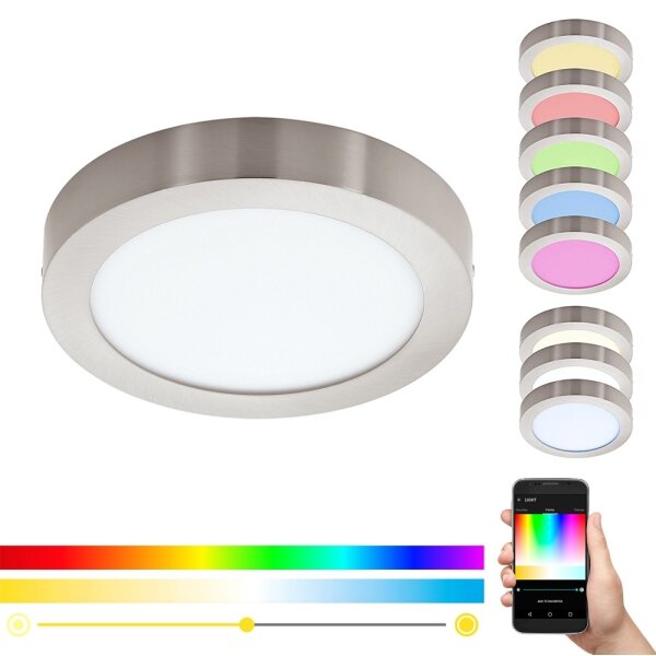Eglo 96678 - LED RGBW stmievateľné stropné svietidlo FUEVA-C LED/21W/230V BT