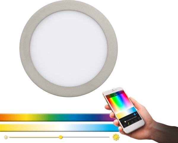 Eglo 96676 - LED RGB Stmievateľné podhľadové svietidlo FUEVA-C LED/15,6W/230V