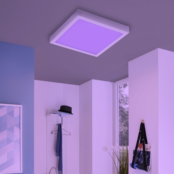 Eglo 33209 - LED RGBW stmievateľné stropné svietidlo FUEVA-C LED/21W/230V 30x30 cm biela