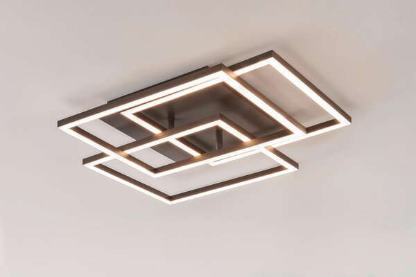 STROPNÉ LED SVIETIDLO, 41,3/38,5/9,3 cm Novel - Interiérové svietidlá