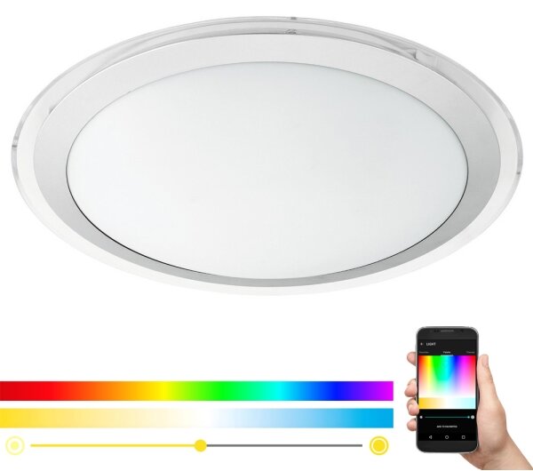 Eglo 96818 - LED RGBW Stmievateľné stropné svietidlo COMPETA-C LED/17W/230V