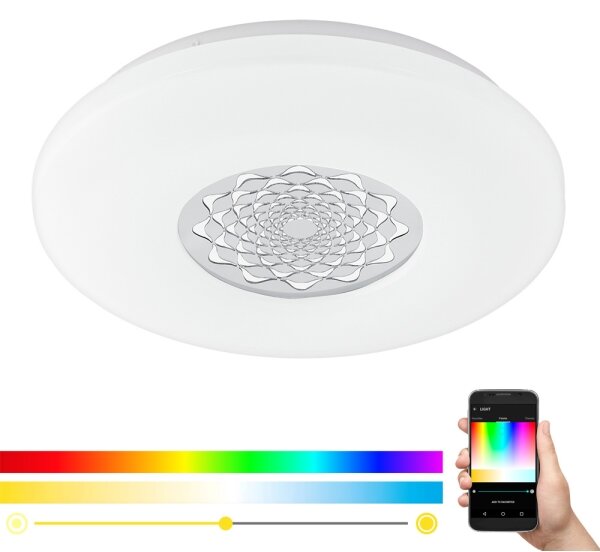 Eglo 9682 - LED RGB Stmievateľné nástenné stropné svietidlo CAPASSO-C LED/17W/230V