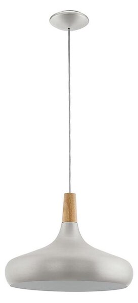 Eglo 96986 - Závesné svietidlo SABINAR 1xE27/60W/230V pr. 40 cm strieborná