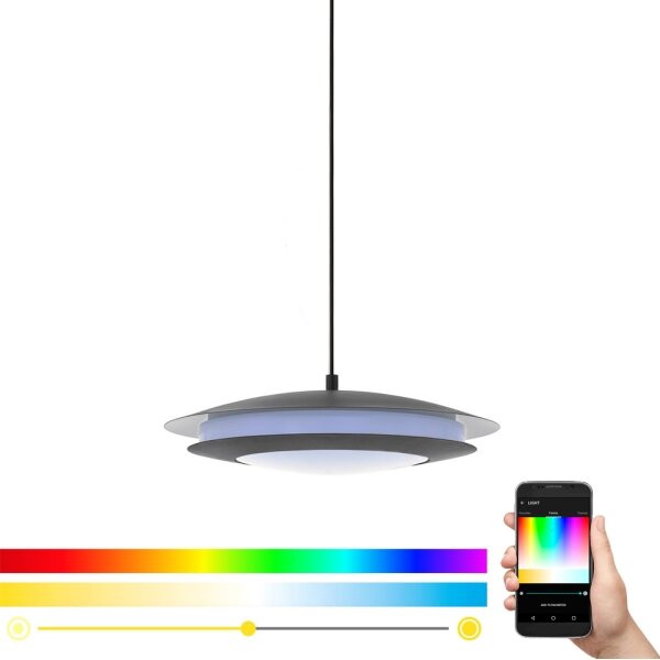 Eglo 96979 - LED RGB Závesné svietidlo MONEVA-C LED/27W/230V