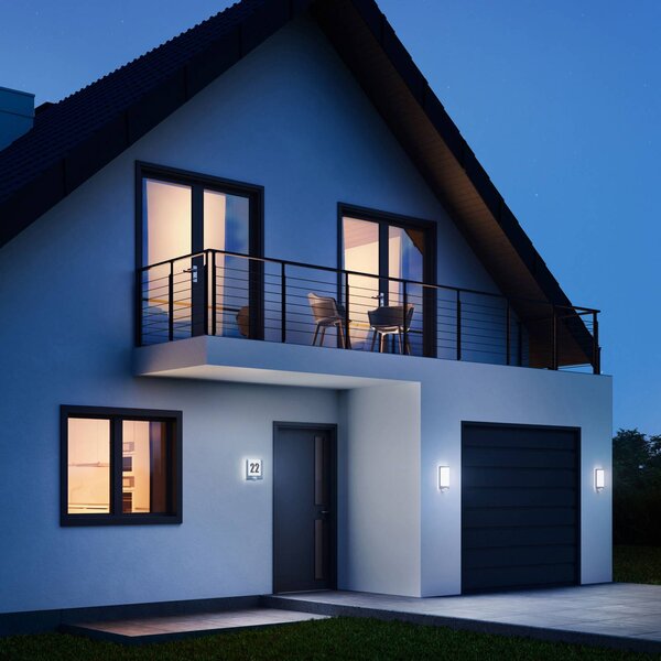 STEINEL L 240 S nástenné LED snímač, antracit, Čierna, Nehrdzavejúca oceľ, Moderný, Nástenné svietidlo