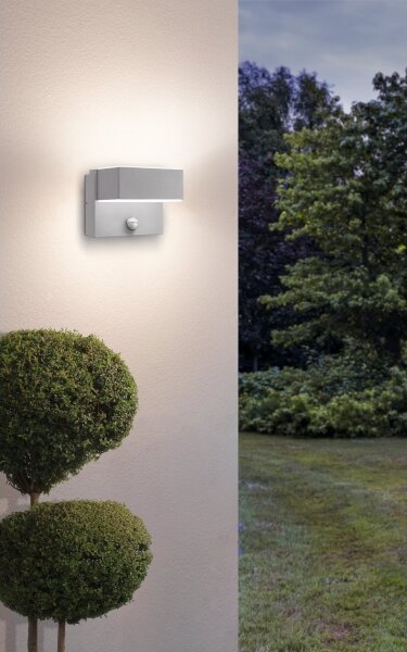 Eglo 97159 - LED Vonkajšie nástenné svietidlo so senzorom AZZINANO 2xLED/5,6W/230V