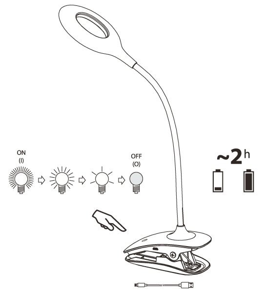 Eglo 97077 - LED stmievateľná lampa s klipom CABADO LED/3W/5V biela