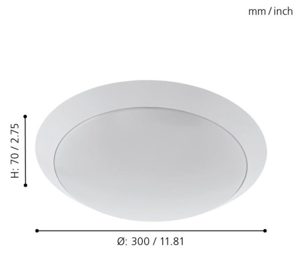 Eglo 97254 - Kúpeľňové LED stropné svietidlo PILONE LED/11W/230V biela IP44