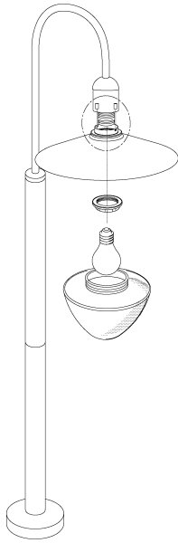 Eglo 97287 - Vonkajšia lampa SIRMIONE 1xE27/60W/230V