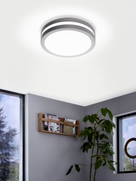 Eglo 97299 - LED stmievateľné kúpeľňové svietidlo LOCANA-C LED/14W strieborné IP44