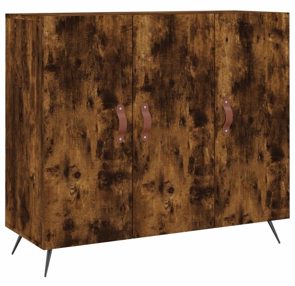 Komoda dymový dub 90x34x80 cm kompozitné drevo