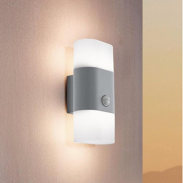 Eglo 97313 - LED Vonkajšie nástenné svietidlo so senzorom FAVRIA 1 2xLED/5,5W/230V