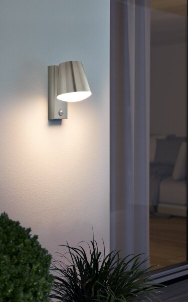 Eglo 97453 - Vonkajšie nástenné svietidlo so senzorom CALDIERO 1xE27/10W/230V IP44