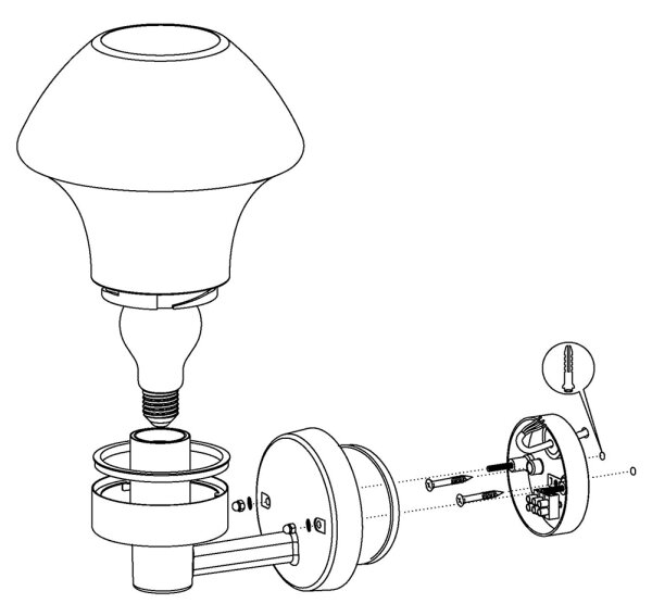Eglo 97446 - LED Stmievateľné vonkajšie svietidlo VERLUCCA-C 1xE27/9W/230V IP44 BT