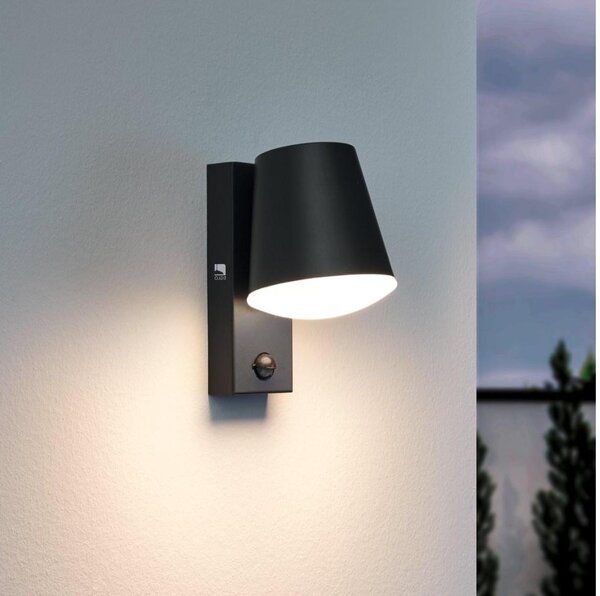 Eglo 97451 - Vonkajšie nástenné svietidlo so senzorom CALDIERO 1xE27/10W/230V IP44