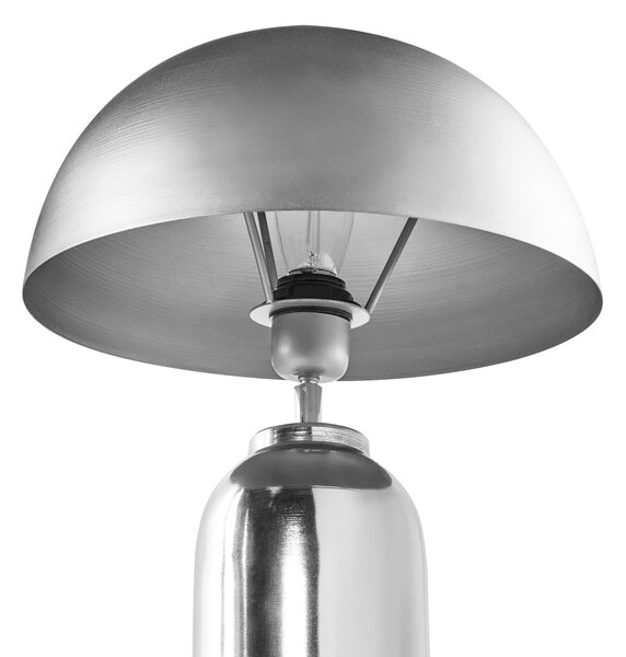 Stolná lampa strieborná kovová železná podstavec 47 cm moderný štýl obývacia izba spálňa