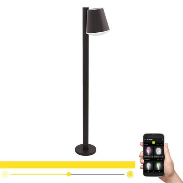 Eglo 33561 - LED stmievateľná vonkajšia lampa CALDIERO-C 1xE27/9W/230V IP44 antracit