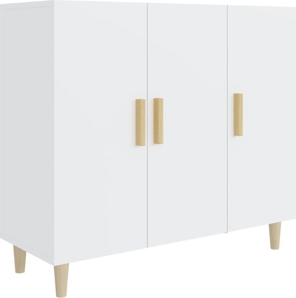 Komoda biela 90x34x80 cm kompozitné drevo