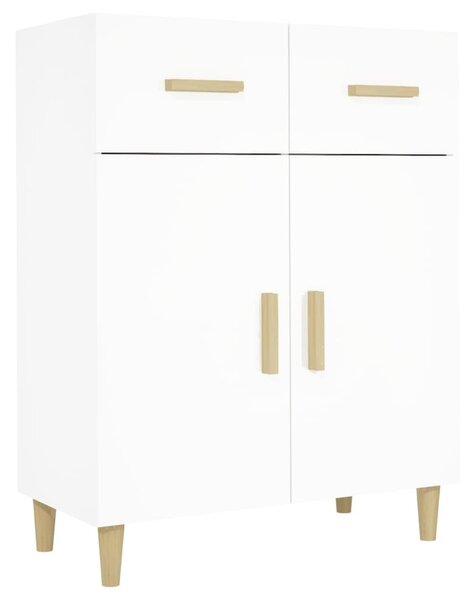 Komoda biela 69,5x34x89 cm spracované drevo