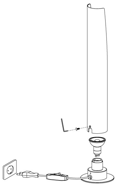 Eglo 97583 - LED Stolná lampa BARBORRO 1xGU10/4,5W/230V
