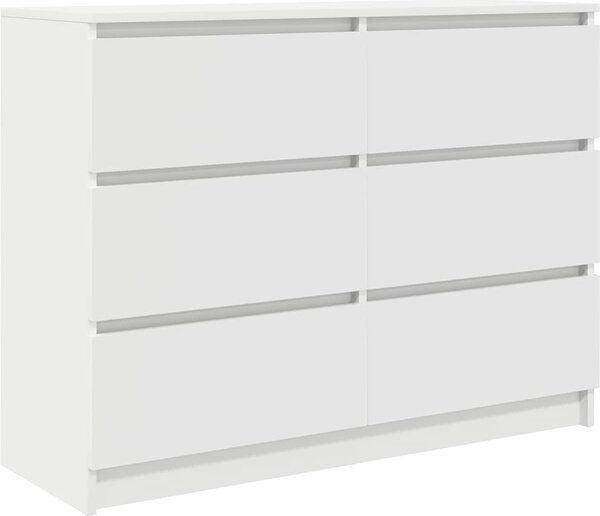 Komoda biela 100x35x76 cm kompozitné drevo