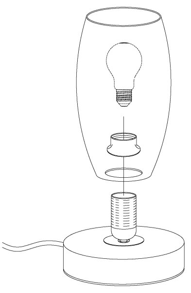 Eglo 97589 - Stolná lampa BATISTA 3 1xE27/40W/230V