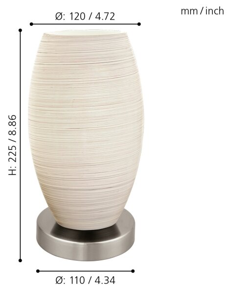 Eglo 97589 - Stolná lampa BATISTA 3 1xE27/40W/230V