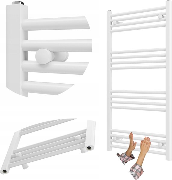 Granitan | Kúpeľňový radiátor Breno - 60x110 cm - biely - moderný dizajn - vysoká účinnosť