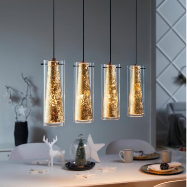 Eglo 97653 - Luster na lanku PINTO GOLD 4xE27/60W/230V