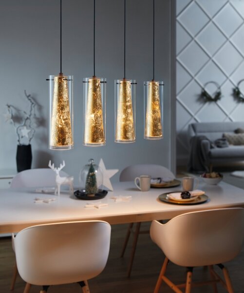 Eglo 97653 - Luster na lanku PINTO GOLD 4xE27/60W/230V