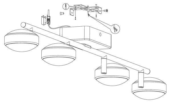 Eglo 97717 - LED RGB Stmievateľné bodové svietidlo CORROPOLI-C 4xLED/5W/230V