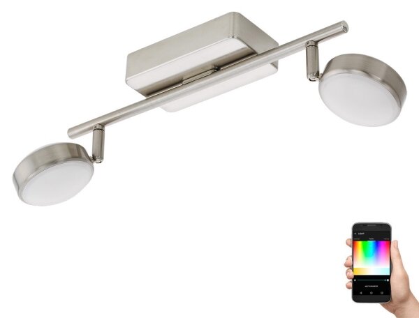 Eglo 97715 - LED RGB Stmievateľné bodové svietidlo CORROPOLI-C 2xLED/5W/230V