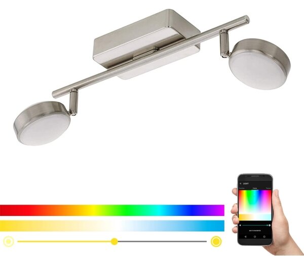 Eglo 97715 - LED RGB Stmievateľné bodové svietidlo CORROPOLI-C 2xLED/5W/230V