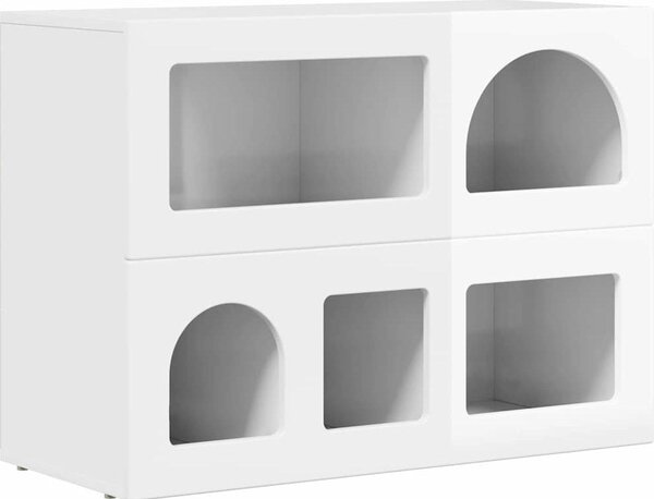 Servírovacia skriňa Vysoký lesk bielej 80,5 x 35 x 59 cm
