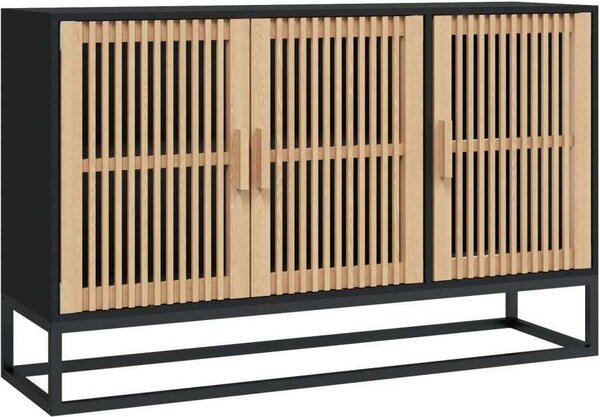 Komoda čierna 105x30x65 cm kompozitné drevo