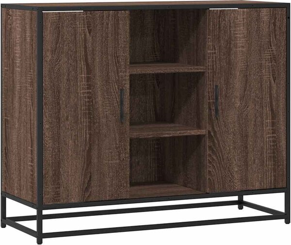 Komoda hnedý dub 92x35x76 cm kompozitné drevo