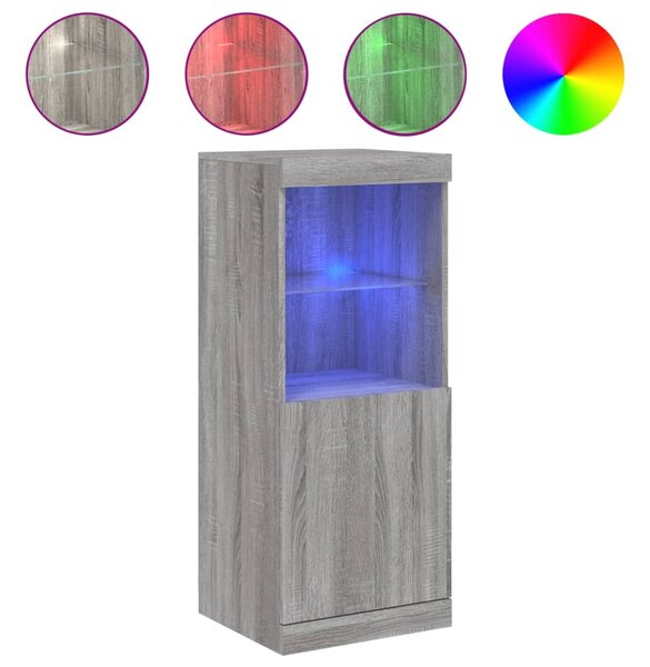 Komoda s LED svetlami sivá sonoma 41x37x100 cm