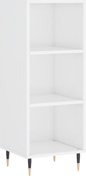 Komoda lesklá biela 34,5x32,5x90 cm kompozitné drevo