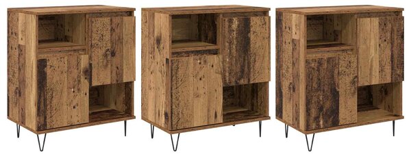 Servírovacia skriňa 3 pcs Staré drevo 60 x 35 x 70 cm
