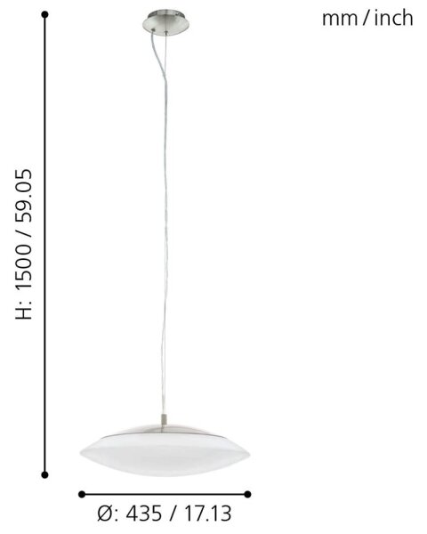 Eglo 97812 - LED RGB stmievateľný luster na lanku FRATTINA-C LED/27W/230V