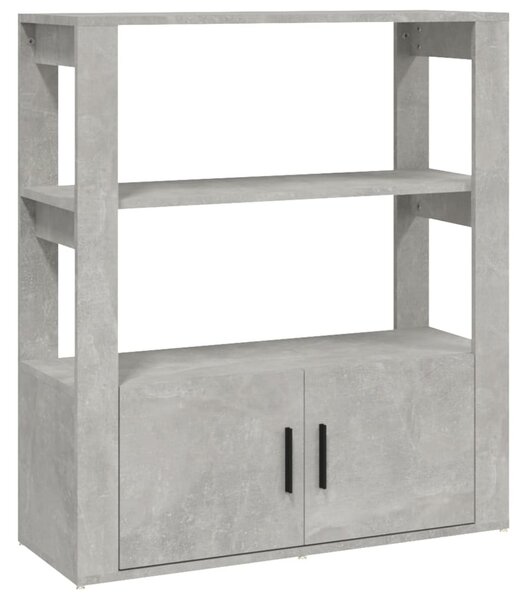 Komoda betónovo sivá 80x30x90 cm spracované drevo