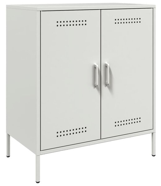 Komoda biela 68x39x79 cm oceľ