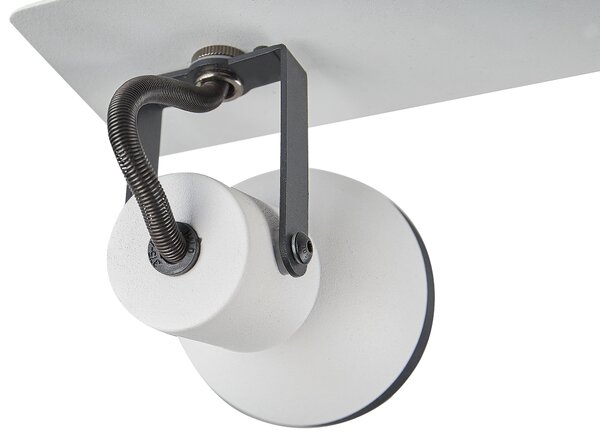 Stropné svietidlo biela a čierna 3-bodová lampa nastaviteľné ramená bodové svetlá moderný dizajn