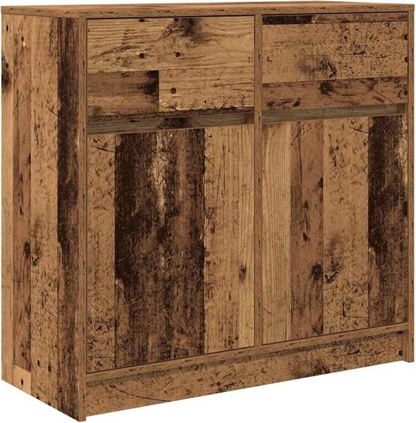 Komoda so zásuvkou, staré drevo 80x34x76 cm, kompozitné drevo