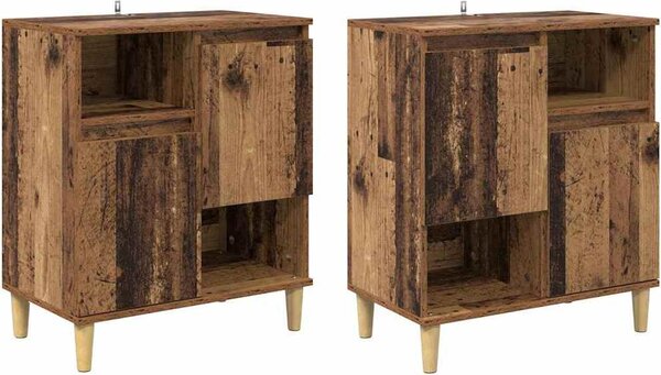 Komody 2 pcs Staré drevo 60 x 35 x 70 cm Kompozitné drevo