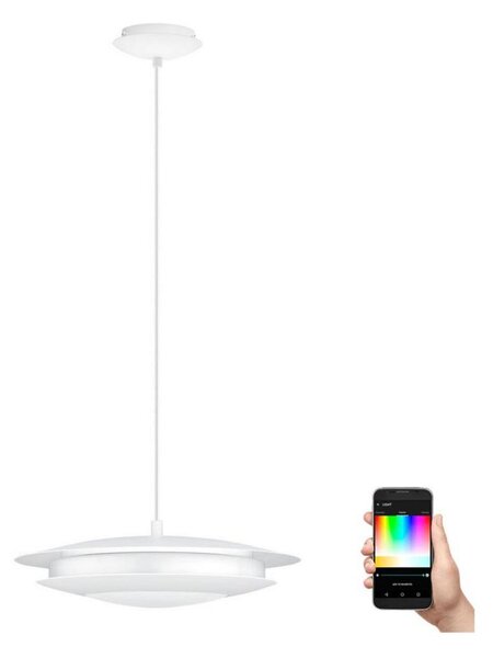 Eglo 98041 - LED RGB Stmievateľný luster na lanku MONEVA-C LED/18W/230V