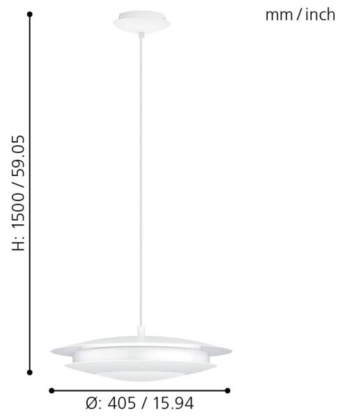Eglo 98041 - LED RGB Stmievateľný luster na lanku MONEVA-C LED/18W/230V