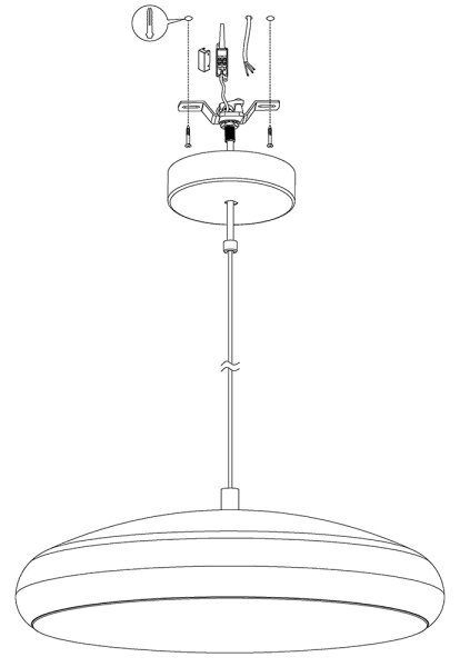 Eglo 98046 - LED RGB stmievateľný luster na lane RIODEVA-C LED/27W/230V