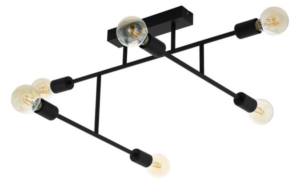 Eglo 98034 - Prisadený luster BELSIANA 6xE27/40W/230V čierna